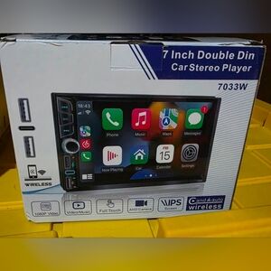 7in Double Din Car Stereo Wireless Apple CarPlay Android Auto Backup Cam MSRP$90